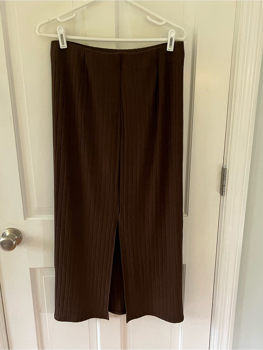 🌟ZSupply Chocolate Brown Ribbed Tank and Maxi Skirt Matching Set Size M/L - Picture 5 of 11